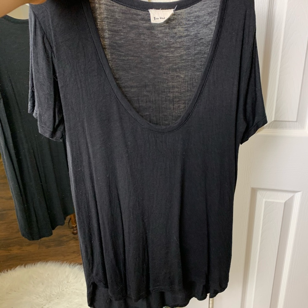 Boho Scoop Neck Bralette Tee Small Three Bird Nest
